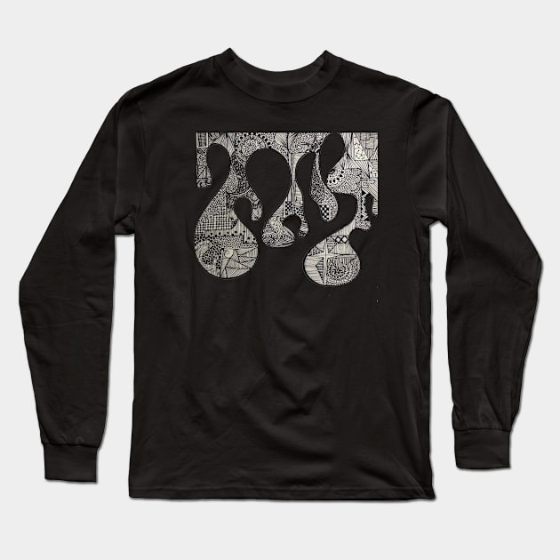 doodle Long Sleeve T-Shirt by Mohita--Garg